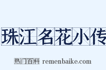 珠江名花小传是什么意思的图片